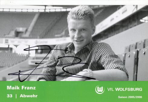 Maik Franz   2005/2006  VFL Wolfsburg  Fußball Autogrammkarte original signiert 
