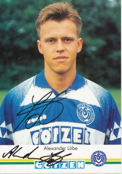 Alexander Löbe  1995/1996  MSV Duisburg  Fußball Autogrammkarte original signiert 