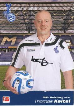 Thomas Keitel  2010/2011  MSV Duisburg  Fußball Autogrammkarte original signiert 