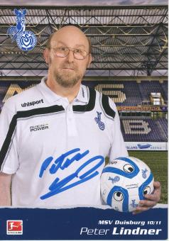 Peter Lindner  2010/2011  MSV Duisburg  Fußball Autogrammkarte original signiert 