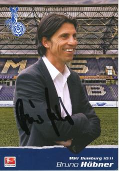 Bruno Hübner  2010/2011  MSV Duisburg  Fußball Autogrammkarte original signiert 
