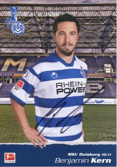 Benjamin Kern  2010/2011  MSV Duisburg  Fußball Autogrammkarte original signiert 