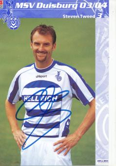 Steven Tweed  2003/2004  MSV Duisburg  Fußball Autogrammkarte original signiert 