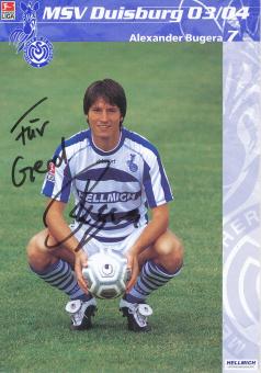 Alexander Bugera  2003/2004  MSV Duisburg  Fußball Autogrammkarte original signiert 
