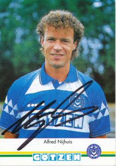 Alfred Nijhuis  1994/1995  MSV Duisburg  Fußball Autogrammkarte original signiert 
