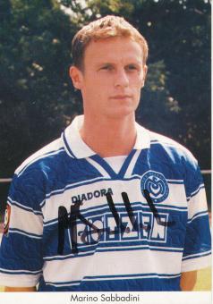 Marino Sabbadini  1996/1997  MSV Duisburg  Fußball Autogrammkarte original signiert 