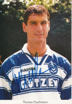 Thomas Puschmann  1996/1997  MSV Duisburg  Fußball Autogrammkarte original signiert 