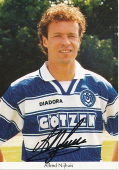 Alfred Nijhuis  1996/1997  MSV Duisburg  Fußball Autogrammkarte original signiert 
