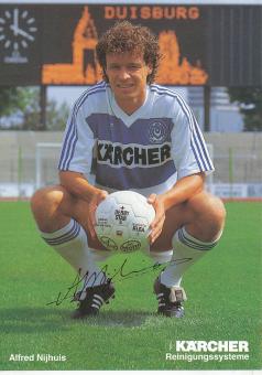 Alfred Nijhuis  1991/1992  MSV Duisburg  Fußball Autogrammkarte Druck signiert 