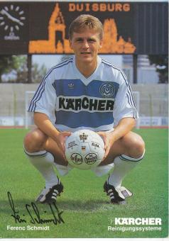 Ferenc Schmidt  1991/1992  MSV Duisburg  Fußball Autogrammkarte original signiert 