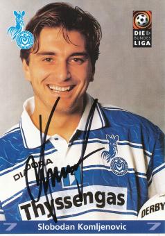 Slobodan Komljenovic  1997/1998  MSV Duisburg  Fußball Autogrammkarte original signiert 