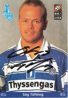 Stig Töfting  1997/1998  MSV Duisburg  Fußball Autogrammkarte original signiert 