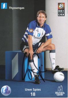 Uwe Spies  1998/1999  MSV Duisburg  Fußball Autogrammkarte original signiert 