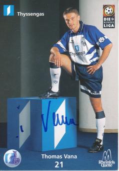 Thomas Vana  1998/1999  MSV Duisburg  Fußball Autogrammkarte original signiert 