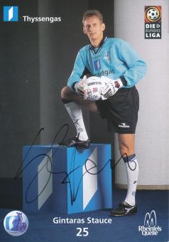 Gintaras Stauce  1998/1999  MSV Duisburg  Fußball Autogrammkarte original signiert 