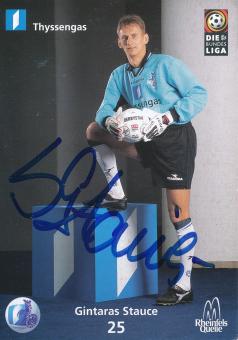 Gintaras Stauce  1998/1999  MSV Duisburg  Fußball Autogrammkarte original signiert 