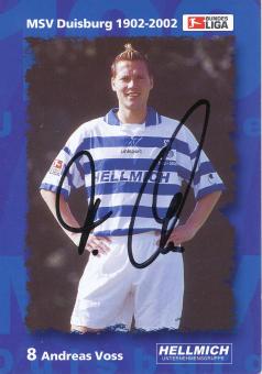 Andreas Voss  2002/2003  MSV Duisburg  Fußball Autogrammkarte original signiert 