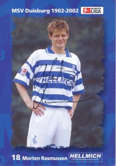 Morten Rasmussen  2002/2003  MSV Duisburg  Fußball Autogrammkarte original signiert 