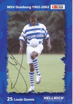 Louis Gomis  2002/2003  MSV Duisburg  Fußball Autogrammkarte original signiert 