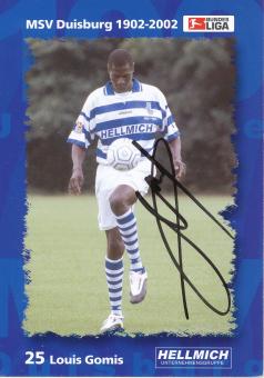 Louis Gomis  2002/2003  MSV Duisburg  Fußball Autogrammkarte original signiert 