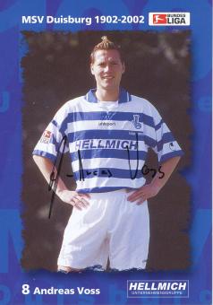 Andreas Voss  2002/2003  MSV Duisburg  Fußball Autogrammkarte original signiert 