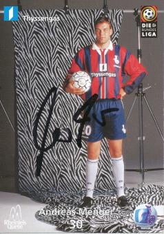 Andreas Menger  1999/2000  MSV Duisburg  Fußball Autogrammkarte original signiert 