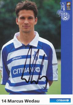 Marcus Wedau  2000/2001  MSV Duisburg  Fußball Autogrammkarte original signiert 