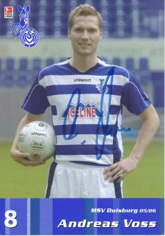 Andreas Voss  2005/2006  MSV Duisburg  Fußball Autogrammkarte original signiert 