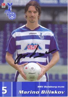 Marino Biliskov  2005/2006  MSV Duisburg  Fußball Autogrammkarte original signiert 