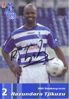 Razundara Tjikuzu  2005/2006  MSV Duisburg  Fußball Autogrammkarte original signiert 