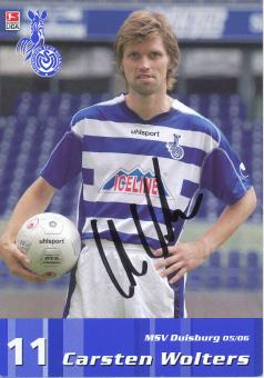 Carsten Wolters  2005/2006  MSV Duisburg  Fußball Autogrammkarte original signiert 