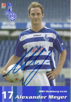 Alexander Meyer  2005/2006  MSV Duisburg  Fußball Autogrammkarte original signiert 
