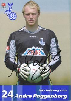 Andre Poggenborg  2005/2006  MSV Duisburg  Fußball Autogrammkarte original signiert 