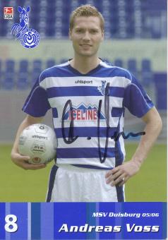 Andreas Voss  2005/2006  MSV Duisburg  Fußball Autogrammkarte original signiert 