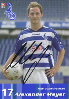 Alexander Meyer  2005/2006  MSV Duisburg  Fußball Autogrammkarte original signiert 