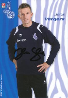 Jens Vergers  2008/2009  MSV Duisburg  Fußball Autogrammkarte original signiert 
