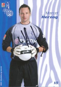Marcel Herzog  2008/2009  MSV Duisburg  Fußball Autogrammkarte original signiert 