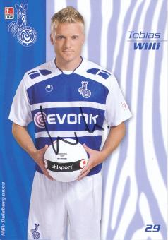 Tobias Willi   2008/2009  MSV Duisburg  Fußball Autogrammkarte original signiert 