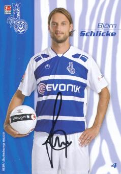 Björn Schlicke  2008/2009  MSV Duisburg  Fußball Autogrammkarte original signiert 