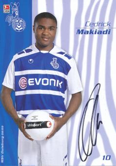 Cedrick Makiadi  2008/2009  MSV Duisburg  Fußball Autogrammkarte original signiert 