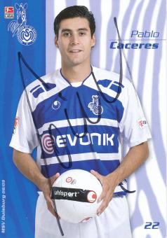 Pablo Caceres  2008/2009  MSV Duisburg  Fußball Autogrammkarte original signiert 