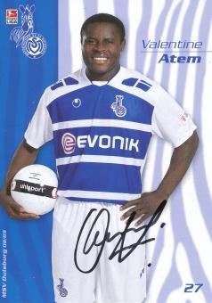 Valentine Atem  2008/2009  MSV Duisburg  Fußball Autogrammkarte original signiert 