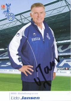 Udo Jansen  2007/2008  MSV Duisburg  Fußball Autogrammkarte original signiert 