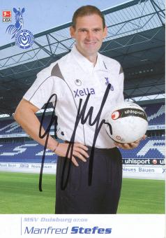 Manfred Stefes  2007/2008  MSV Duisburg  Fußball Autogrammkarte original signiert 
