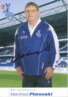 Manfred Piwonski  2007/2008  MSV Duisburg  Fußball Autogrammkarte original signiert 