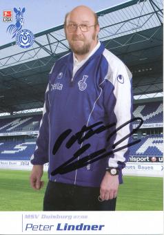 Peter Lindner  2007/2008  MSV Duisburg  Fußball Autogrammkarte original signiert 