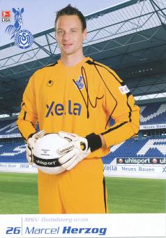 Marcel Herzog  2007/2008  MSV Duisburg  Fußball Autogrammkarte original signiert 