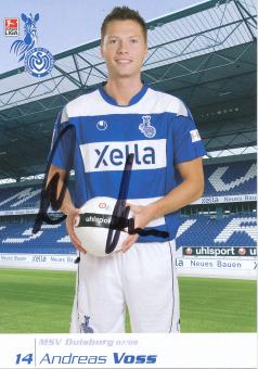 Andreas Voss  2007/2008  MSV Duisburg  Fußball Autogrammkarte original signiert 