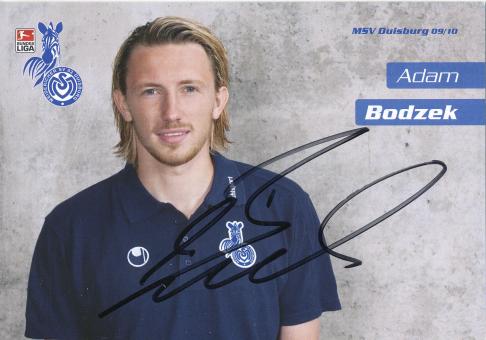 Adam Bodzek   2009/2010  MSV Duisburg  Fußball Autogrammkarte original signiert 