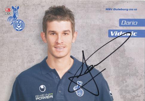 Dario Vidosic   2009/2010  MSV Duisburg  Fußball Autogrammkarte original signiert 